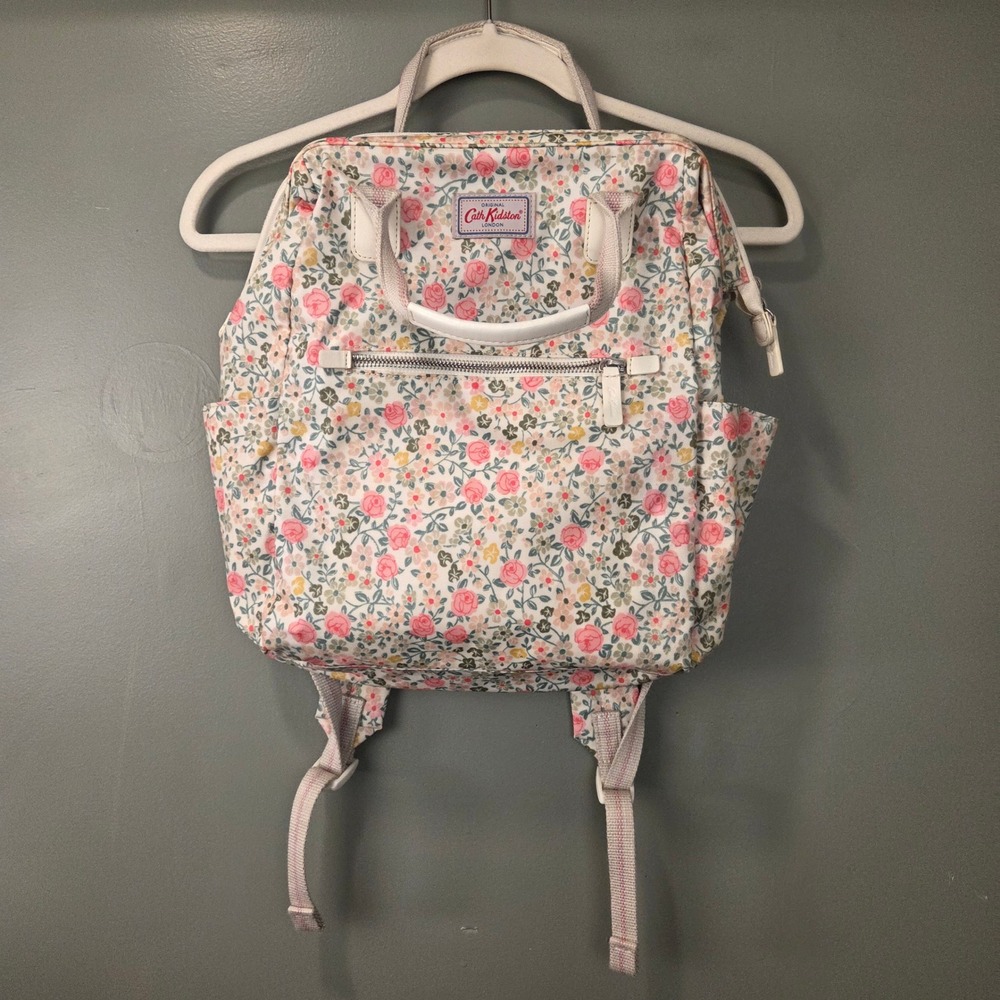 Cath Kidston Heywood Frame Backpack Bag Hedge Rose Floral Print